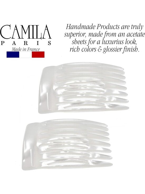 Handmade Pearl Side Comb for French Twist - Strong Hold Hair Clip for Updos main image 5